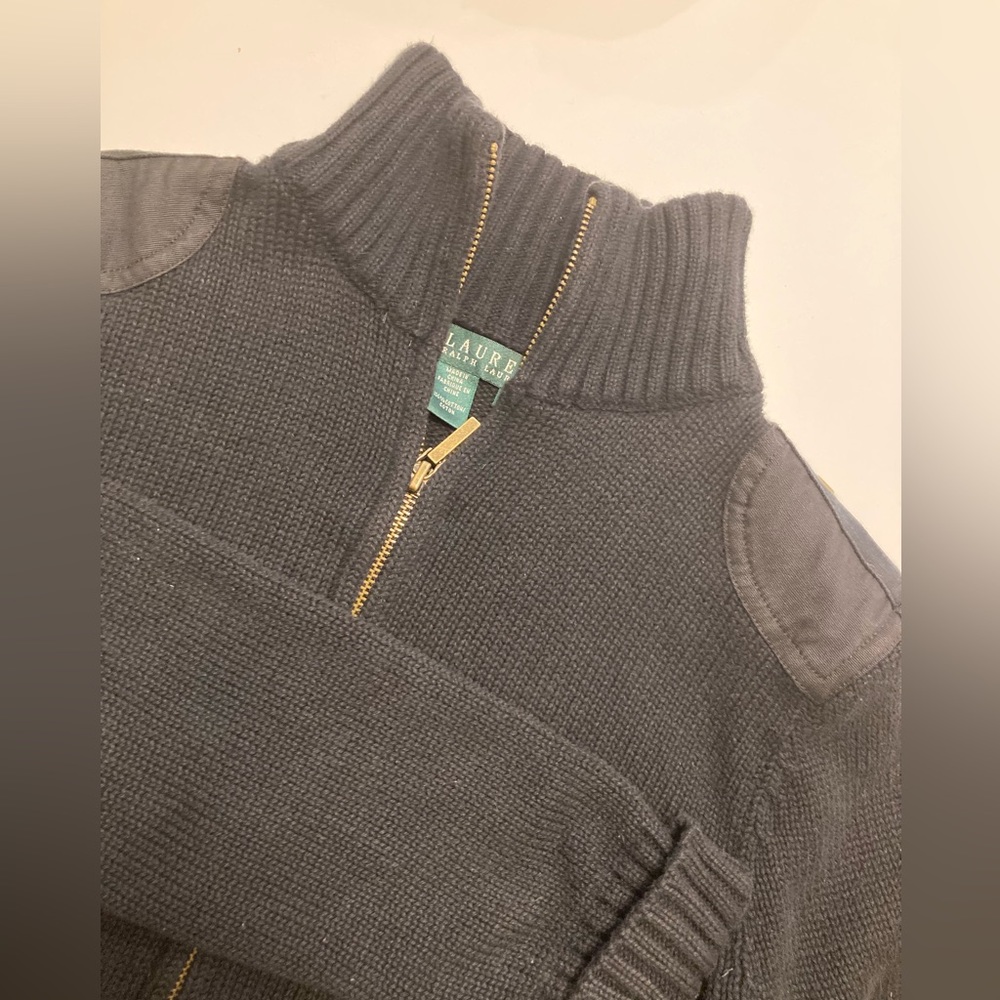 Lauren Ralph Lauren Cardigan Sweater Women's sz S Black Full Zip